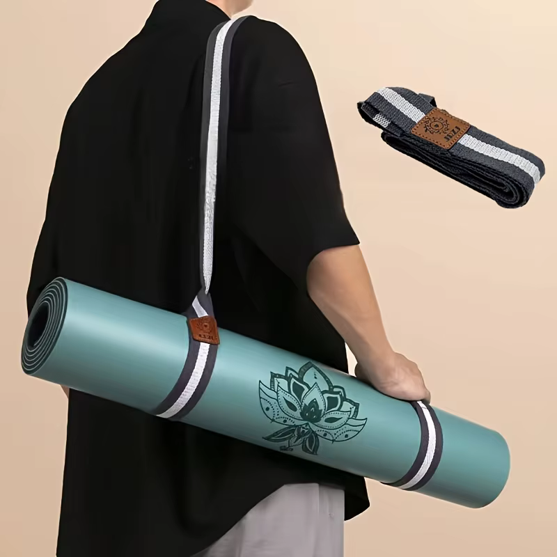 Sangle d'étiquette en cuir pour tapis de yoga multifonctionnel