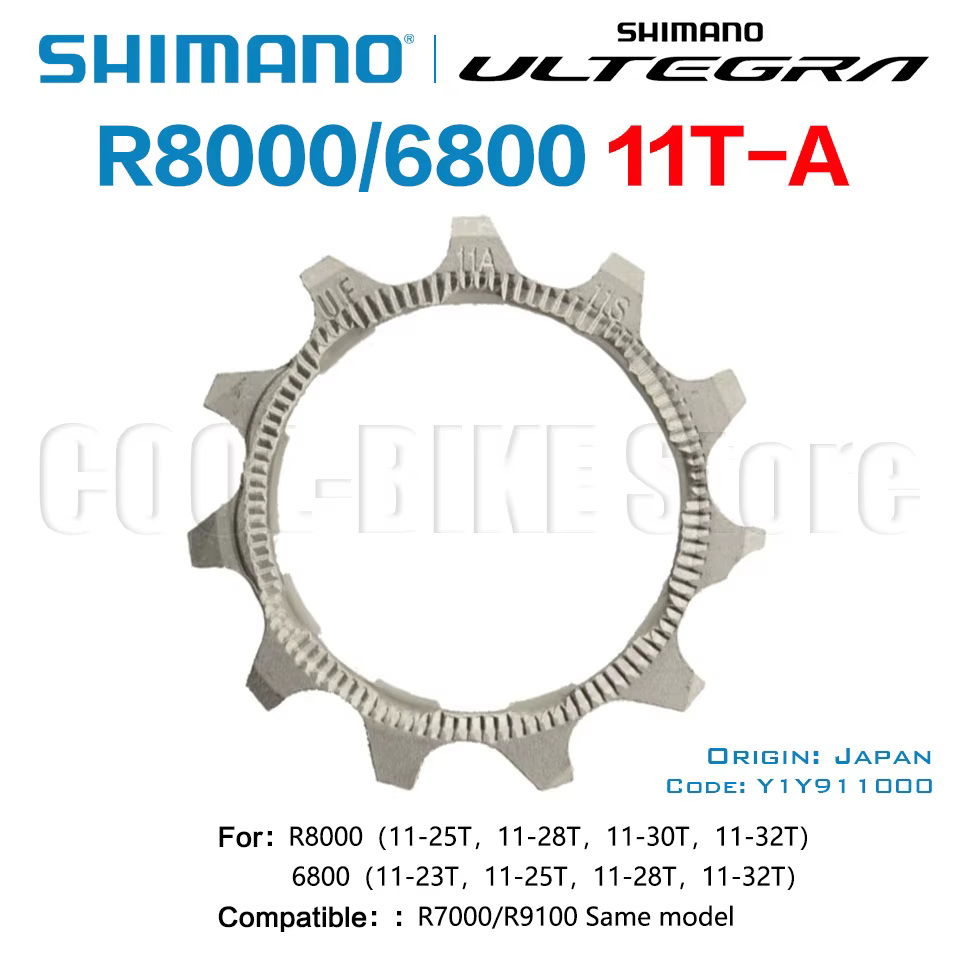 Shimano Road 6800 R8000 Pièces de réparation de pignon, 11 vitesses, 11V, 11T, 12T, 13T, 14T, 15T, 16T, 17T, 18T