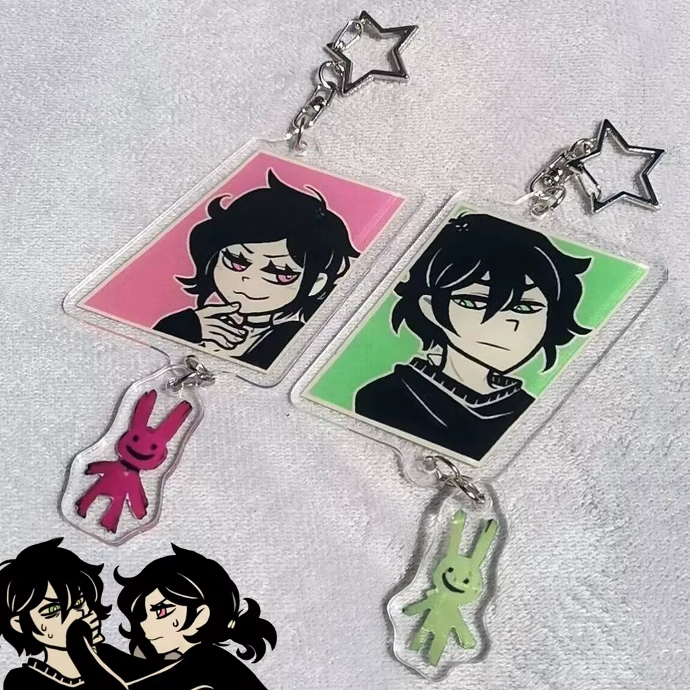 Jeu le cercueil d'Andy et Leyley Cosplay porte-clés acrylique porte-clés double face Couple Figure pendentif sac accessoires