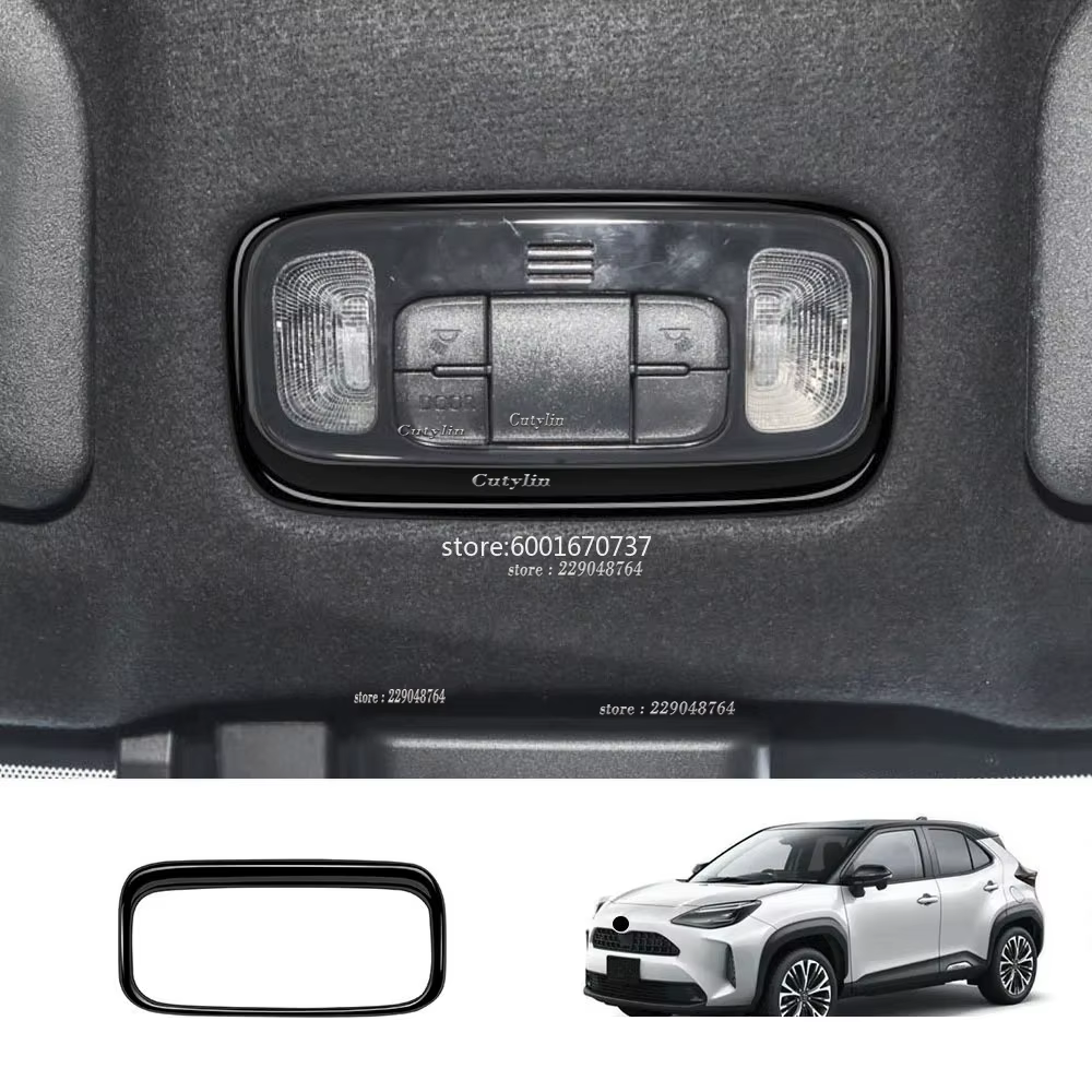 Pour Toyota Yaris Cross 2020 2021 2022 2023 ABS noir, accessoires de voiture, décoration de commutateur de fenêtre, cadre de volant, garniture de couverture