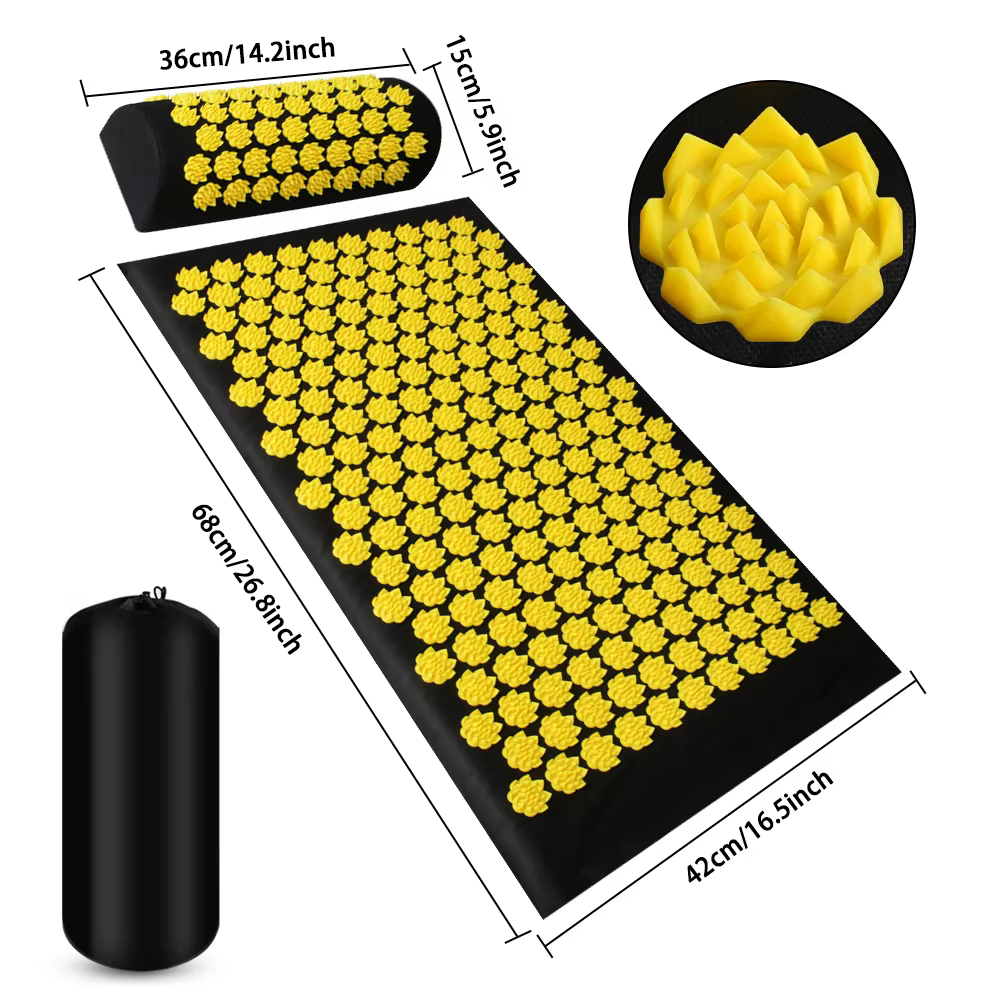 Tapis d'acupression de yoga avec points d'acupuncture