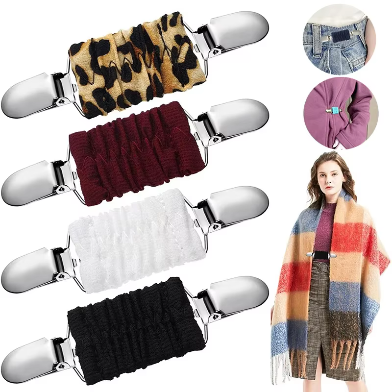 Nouvelle robe pour femmes et enfants, ensemble de clips de sangle arrière, Clip élastique, robe de serrage, col ouvert, Clip de chemise
