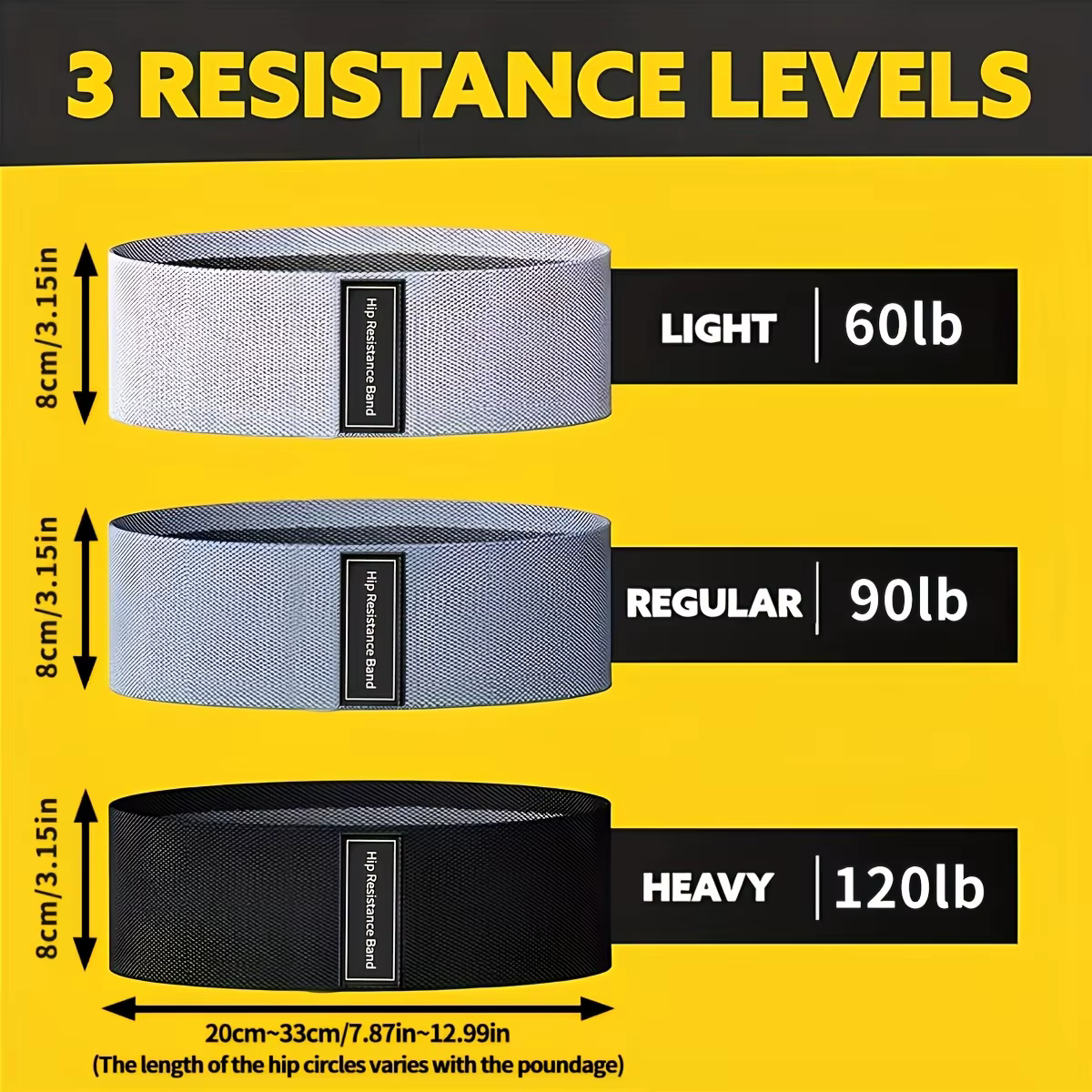 Bandes de résistance élastiques pour entraînement de force