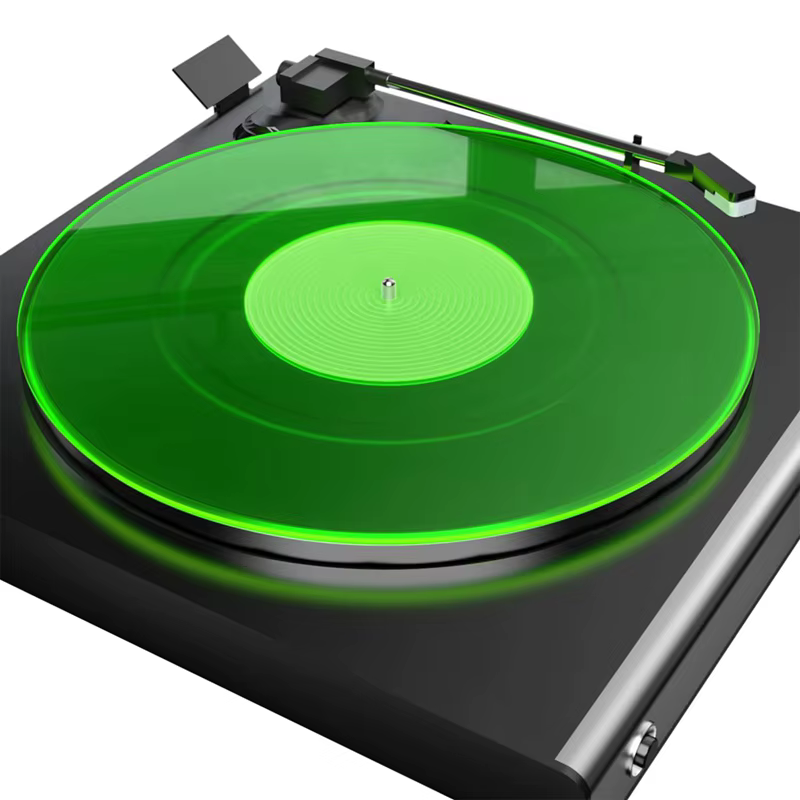 Tapis coordonnants en vinyle pour plateau de tourne-disque, polymère coloré, anti-statique, finition soignée, acrylique
