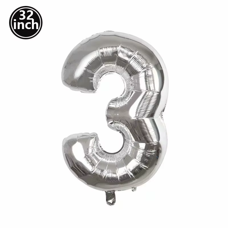 Grands chiffres multicolores 3 ballons 32 pouces 1 2 3 4 5 6 7 8 9, boule d'anniversaire, ballons d'enterrement de vie de jeune fille à chiffres rouges, ballons Golob