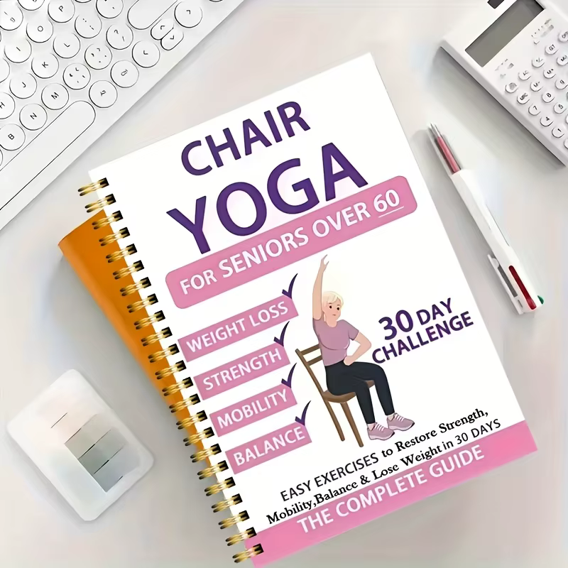 Guide de yoga en position assise sur chaise pour seniors de plus de 60 ans