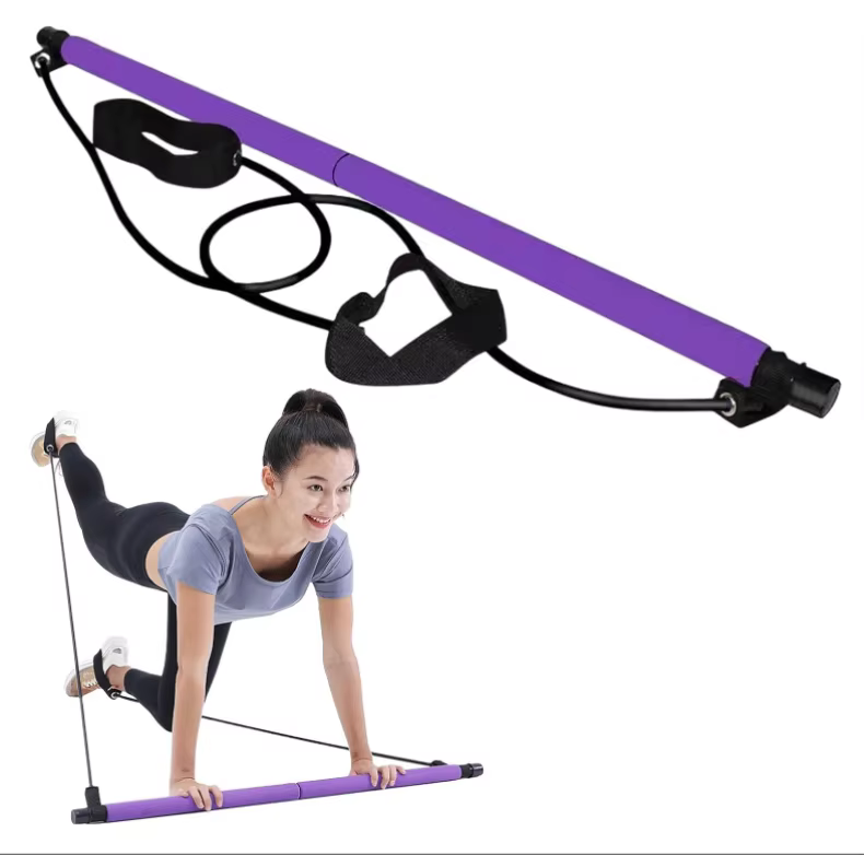 Bâton de Pilates – Barre de fitness réglable pour l'entraînement à domicile