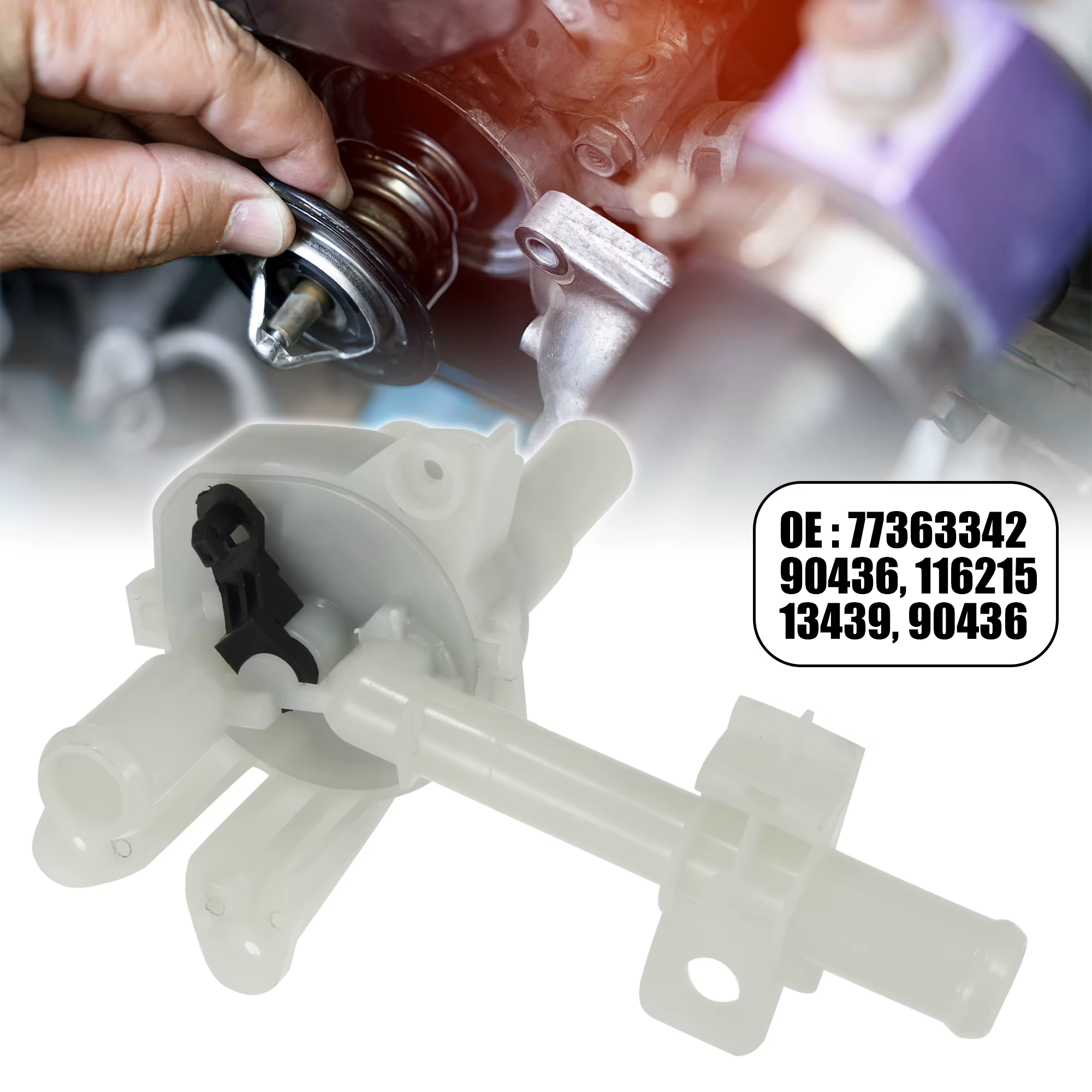 Accessoire de boîtier de thermostat de voiture X Autohaux 77363342 90436 116215 13439 90436 pour Fiat Ducato 2.8 Diesel 1994-2006 accessoires