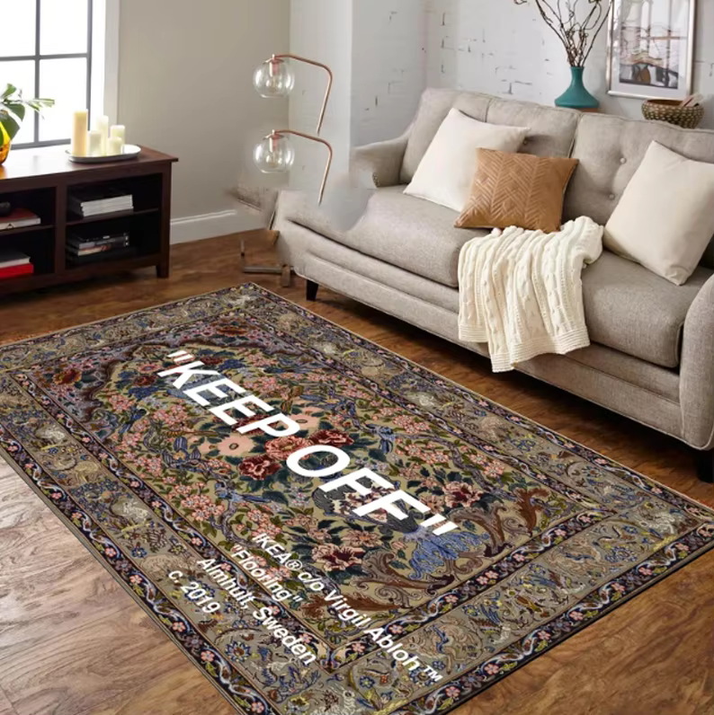 Tapis Keep-Off Classique Gris Foncé, Tapis Moderne pour Chambre, Tapis de Décoration Intérieure, Tapis de Salon, Cadeau, Tapis Modernes Keep-Off