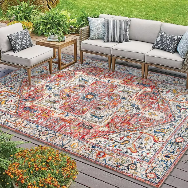 VIAKMA Tapis d'extérieur de style bohème pour la décoration de la maison