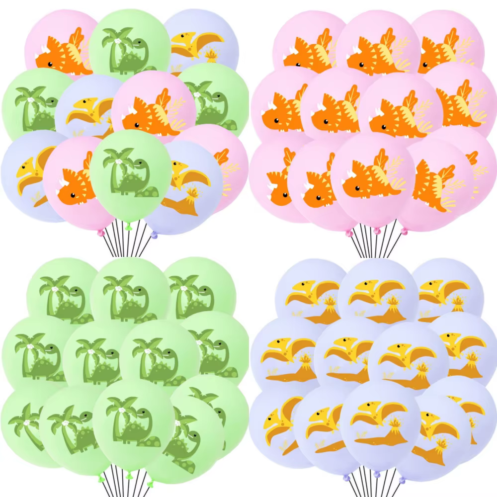 Bouquet de ballons en Latex dinosaure, Jungle Dino, fournitures de fête d'anniversaire, décorations de réception-cadeau pour bébé, fête jurassique, 12 pièces