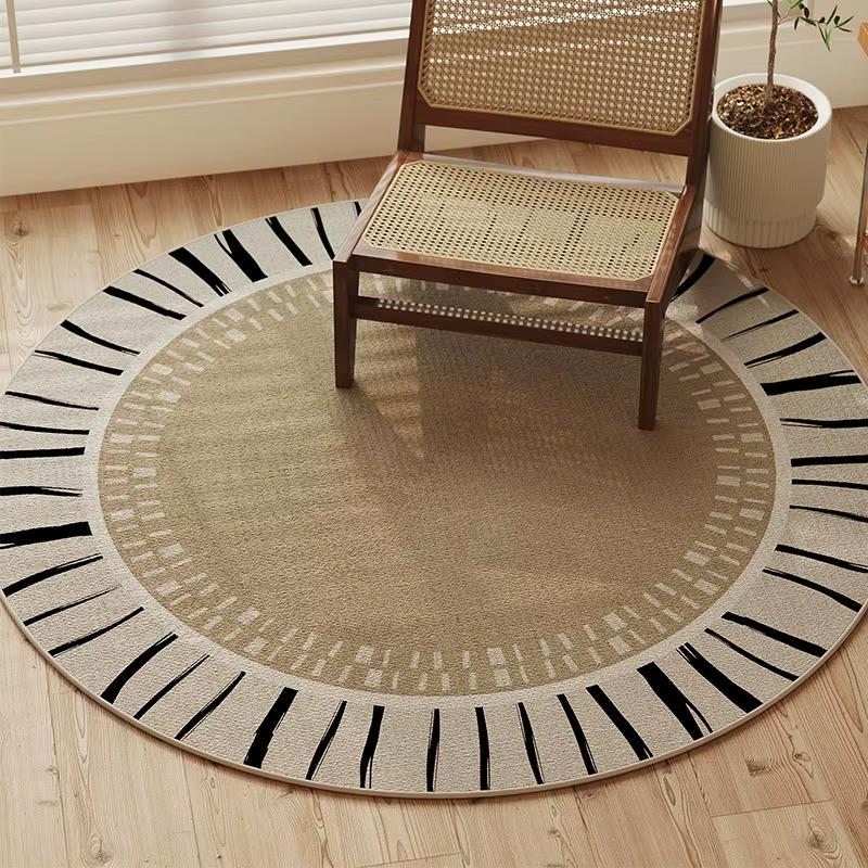 Tapis de chambre rond léger de luxe pour bureau