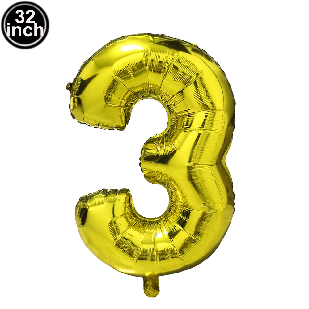 Grands chiffres multicolores 3 ballons 32 pouces 1 2 3 4 5 6 7 8 9, boule d'anniversaire, ballons d'enterrement de vie de jeune fille à chiffres rouges, ballons Golob