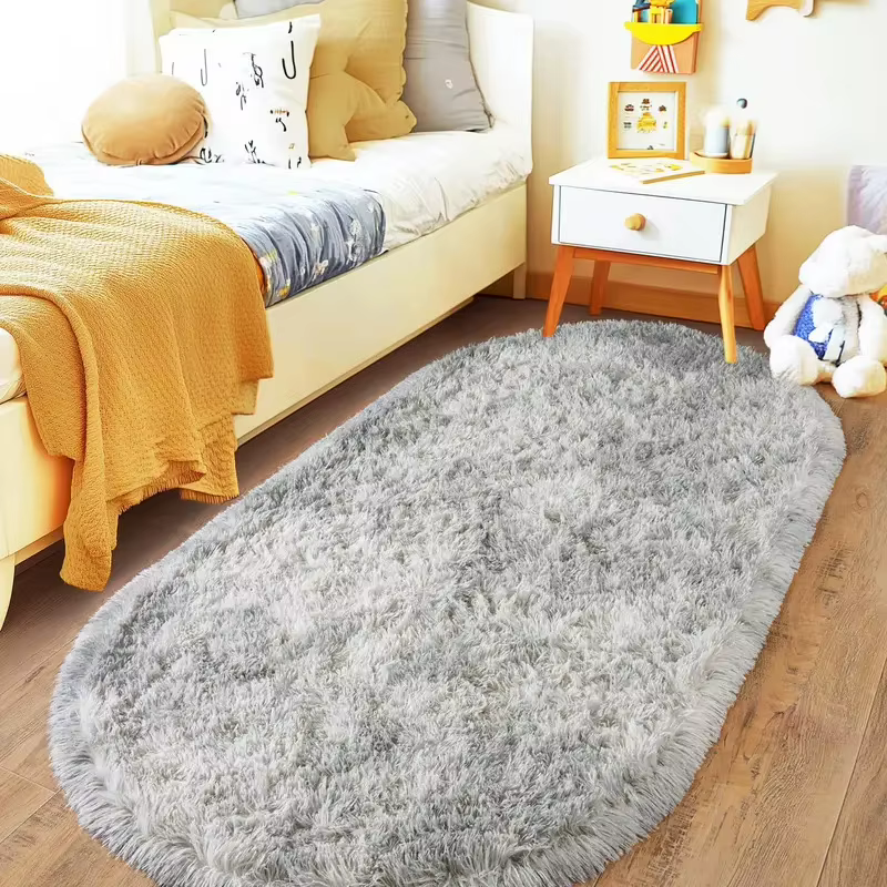 Tapis gris clair tie-dye