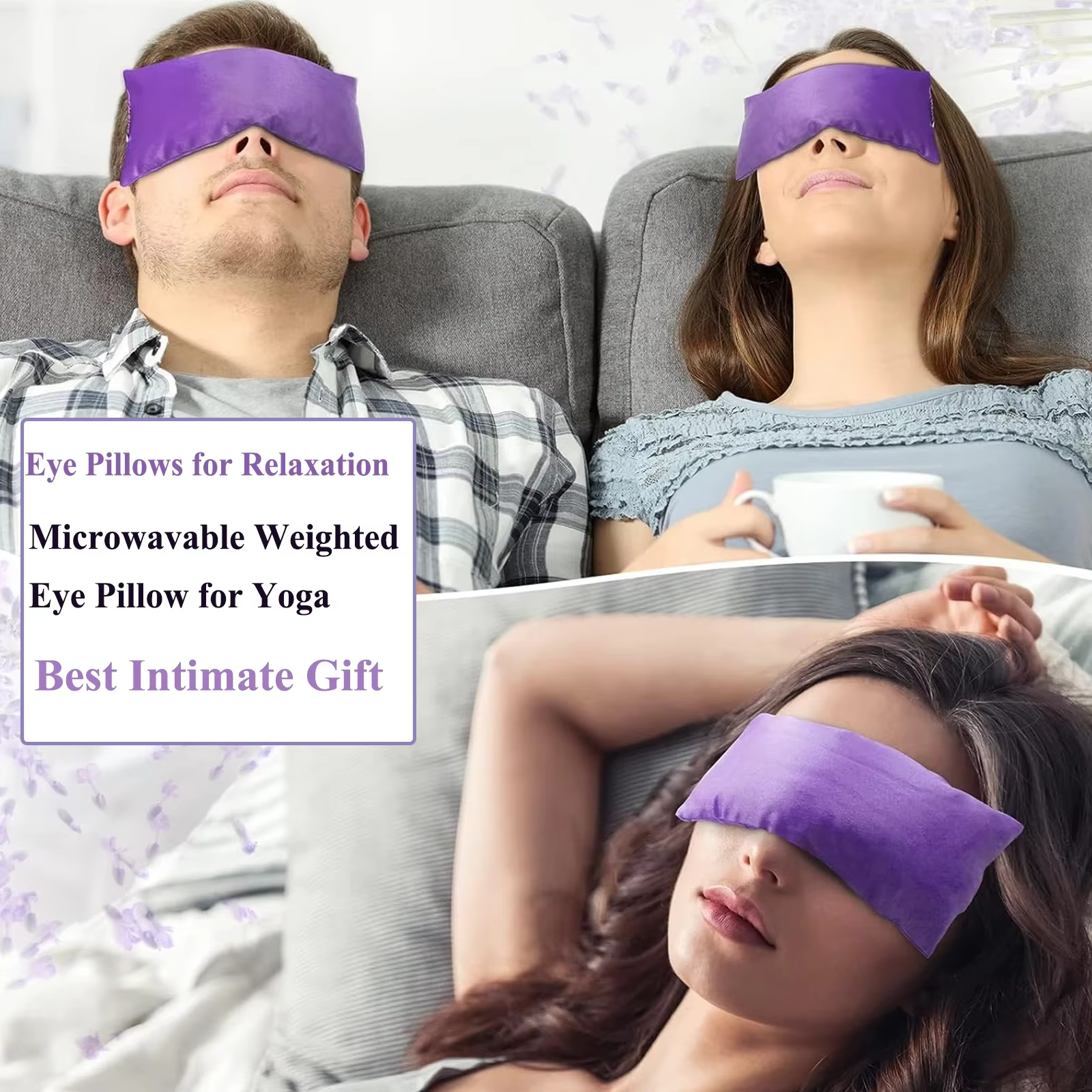 Oreillers pour les yeux lavande pour la relaxation