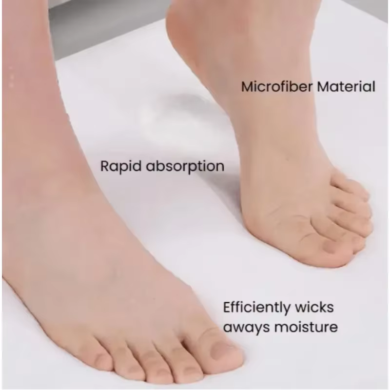 Tapis de bain à motif de vague d'océan bleu, paillasson doux et absorbant pour entrée de salle de bain, tapis de sol imperméable, décoration confortable pour la maison