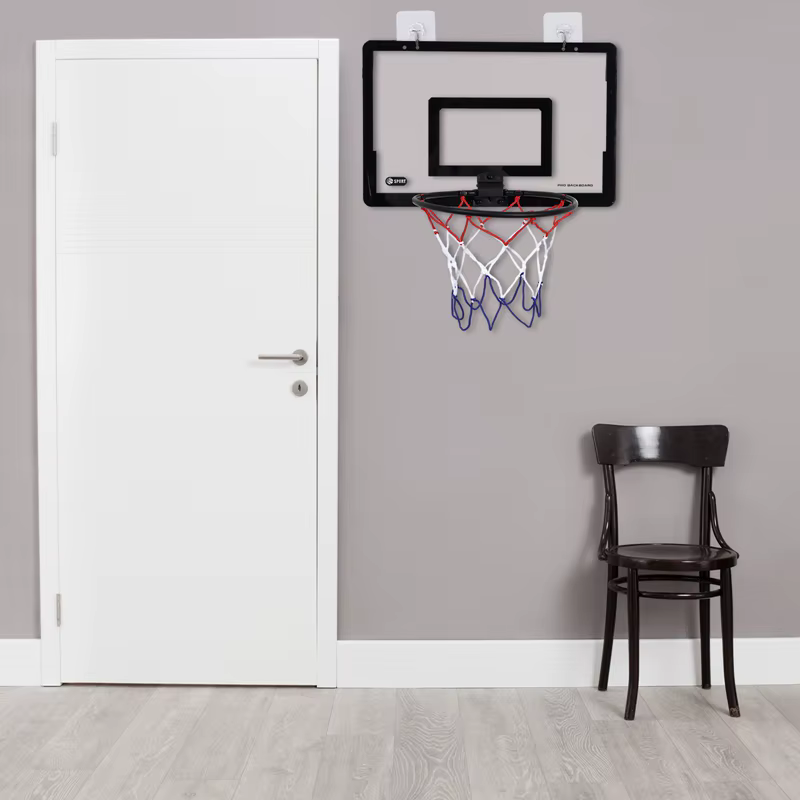 Mini cerceau de basket-ball pour enfants et adultes, petit cerceau de basket-ball d'intérieur pour porte murale et ensemble de jeu de Sport de balle de tir en pièce