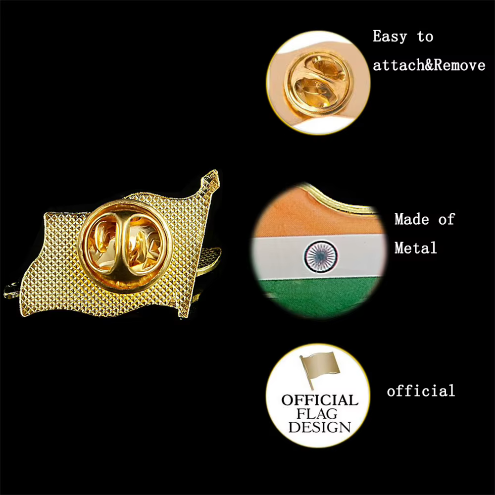 Broches de sensation nationale indienne, accessoires de vêtements décontractés, cadeau de bijoux unisexes