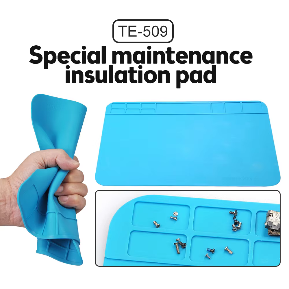 tapis de soudure fer a souder Polymères de travail d'isolation thermique, fer à souder résistant à la chaleur, odorthermique, station de soudage, réparation électronique, 30x20cm