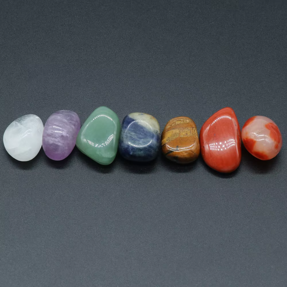 Ensemble de Chakras en pierre de cristal