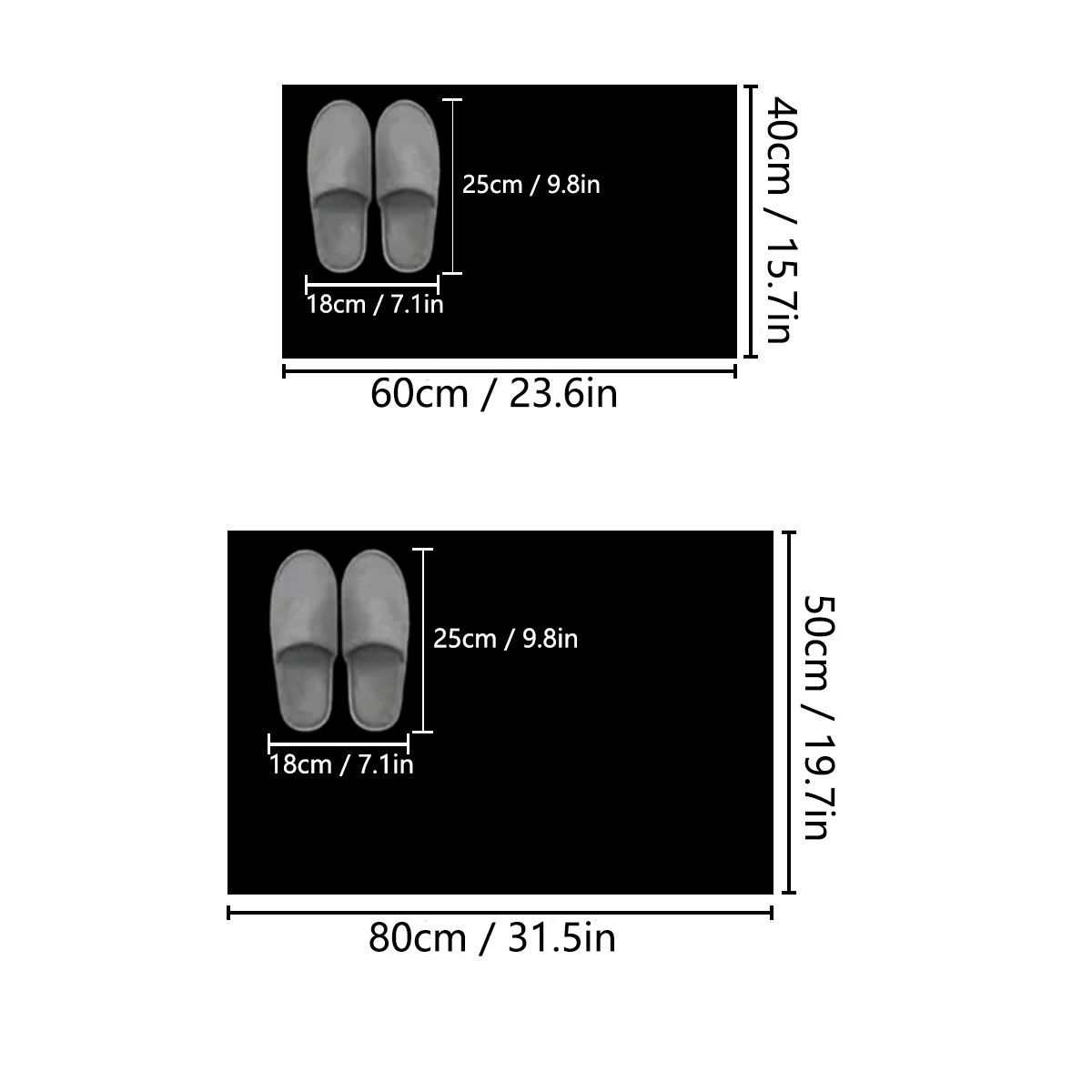 Tapis de salle de bain carré avec imprimé en terre de diatomées, tapis de toilette absorbant pour la maison, tapis d'entrée