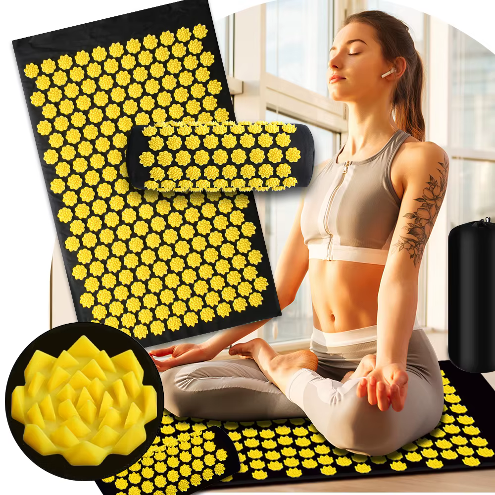 Tapis d'acupression de yoga avec points d'acupuncture