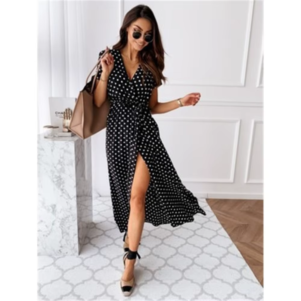 Robes Bohèmes d'Été 2026 pour Femmes – Vestidos Slim à Manches Courtes