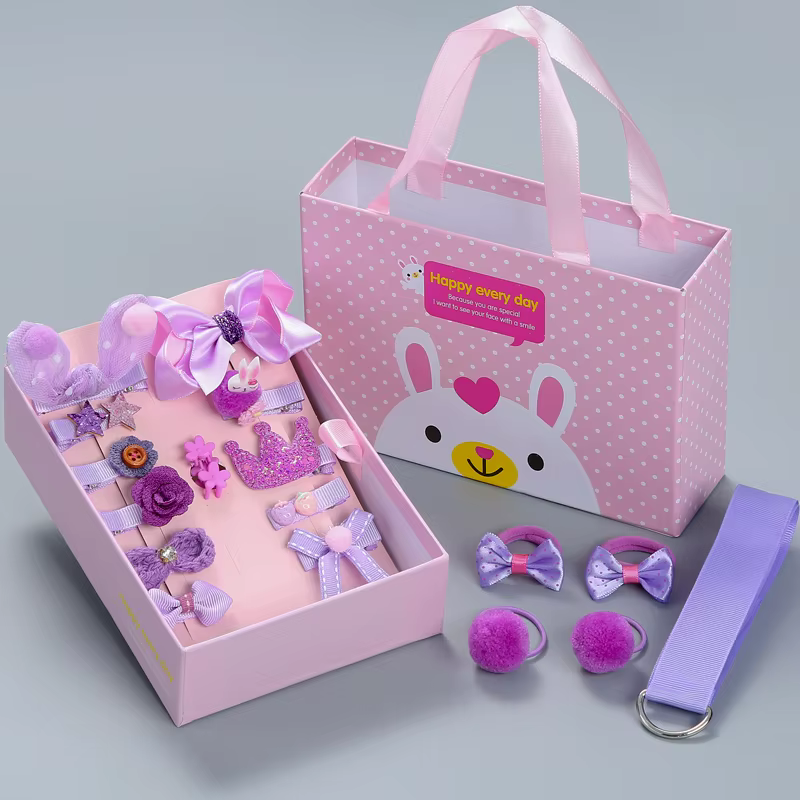 18 pièces/pack bébé filles cheveux accessoires épingle à cheveux princesse coiffure fille enfants Barrettes bandeau grand arc élastique bandeaux