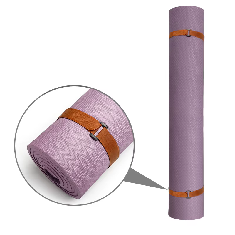 Sangle de tapis de yoga réglable et solide avec attache ; Cordon de rangement d'accessoires d'exercice extensible et antidérapant