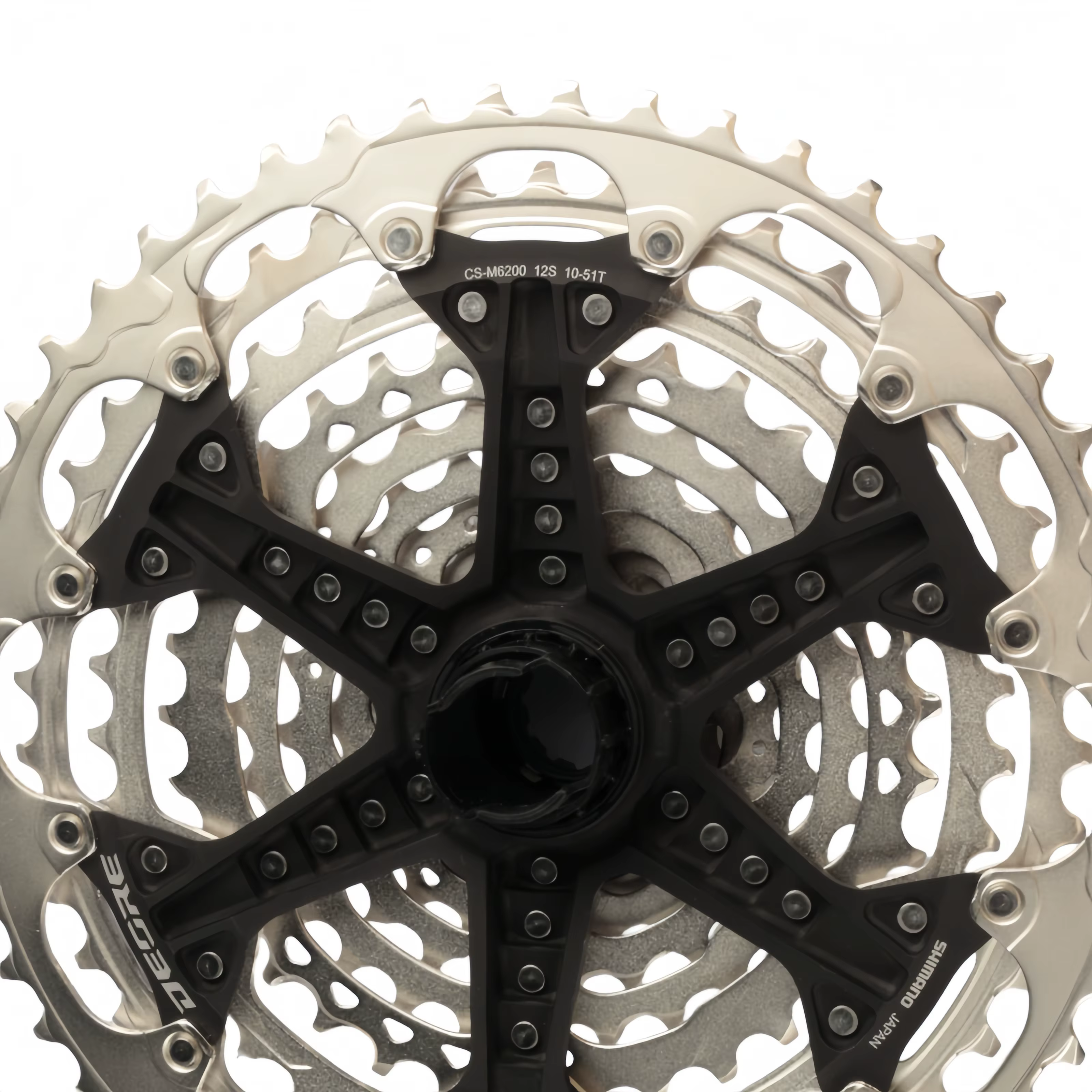 Cassette de pignon Shimano DEORE série CS-M6200-12 10-51T, 12 vitesses HYPERGLIDE + pour VTT, Shimano d'origine