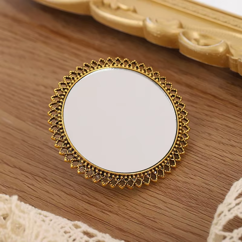 Bague miroir exagérée de Style cour rétro indien, mode créative, accessoire de bijoux de personnalité Unique de la chine continentale