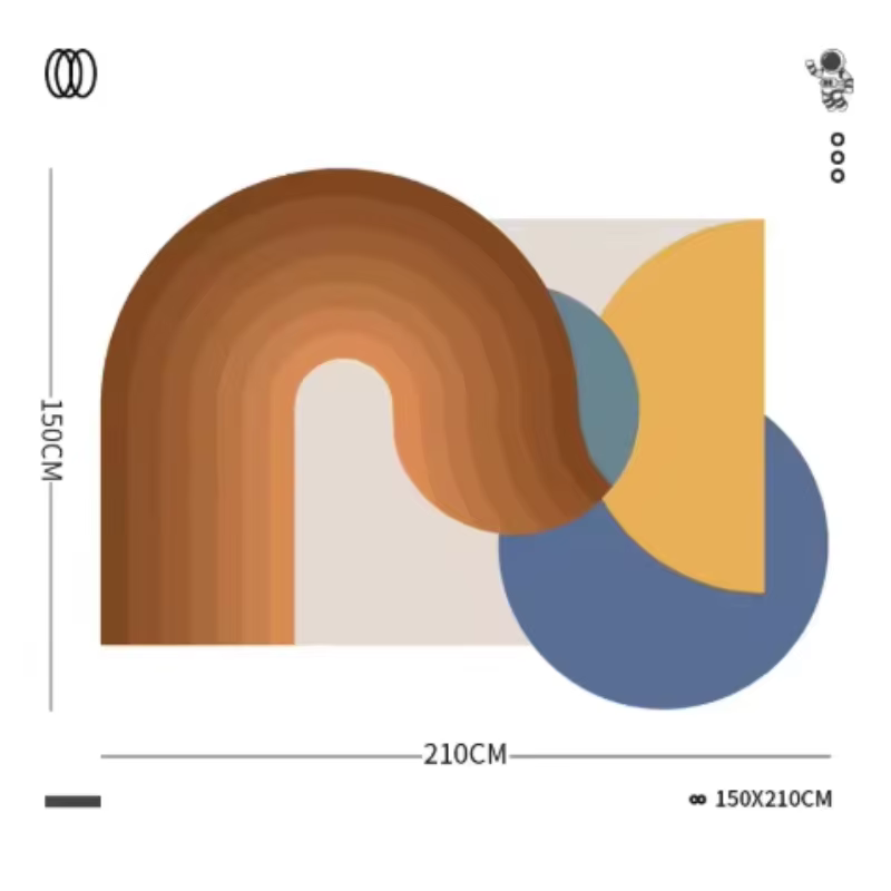 Tapis rond sur mesure France 100*100CM