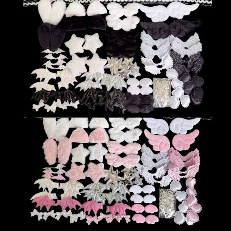 Ensemble d'accessoires colorés de 99 pièces en dentelle rose, pour la création de ventilateurs manuels DIY, matériel pour emballages décoratifs et décoration de cartes