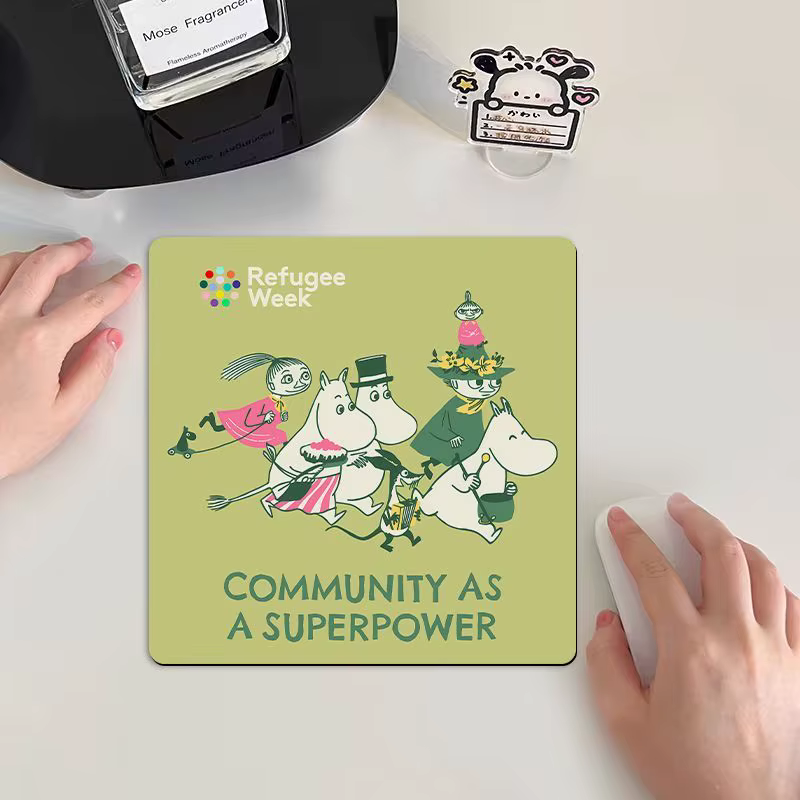 Nouveau tapis de souris Kawaii Anime Moomins 22x22cm, personnage de dessin animé mignon, créatif, impression HD, tapis de table, articles ménagers