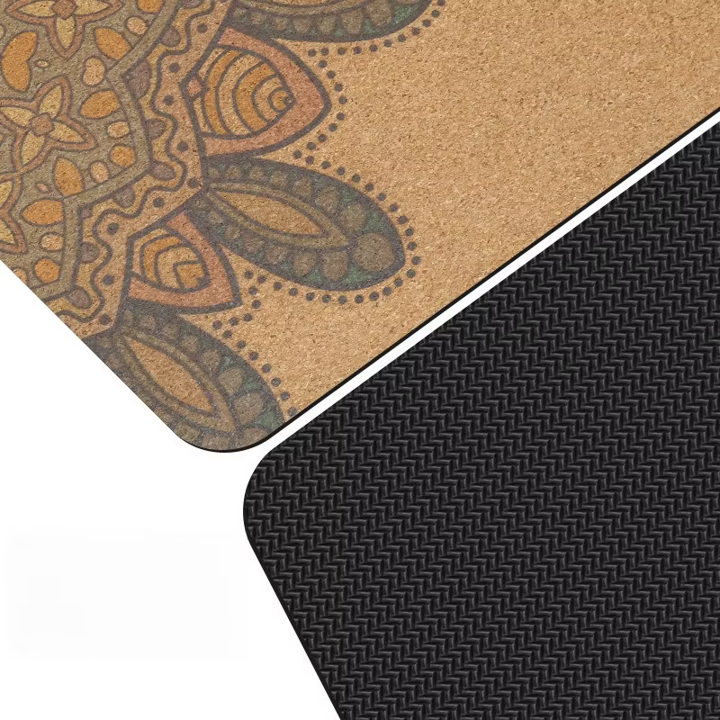 Tapis de yoga en liège et caoutchouc naturel