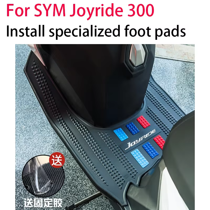 Pour SYM Joyride 300 installer des tapis de sol spécialisés pour les motos mise à niveau aux tapis de sol plus épais