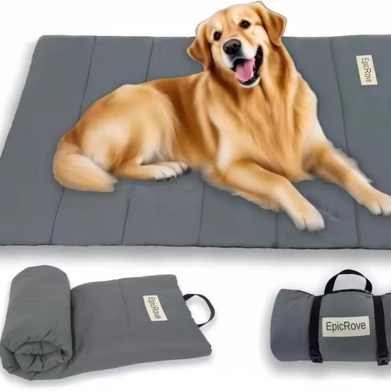 Grands tapis pour chiens, couleur unie, toutes saisons, lavables, résistants aux morsures, durables, chauds, portables, pour l'extérieur, fournitures pour animaux de compagnie