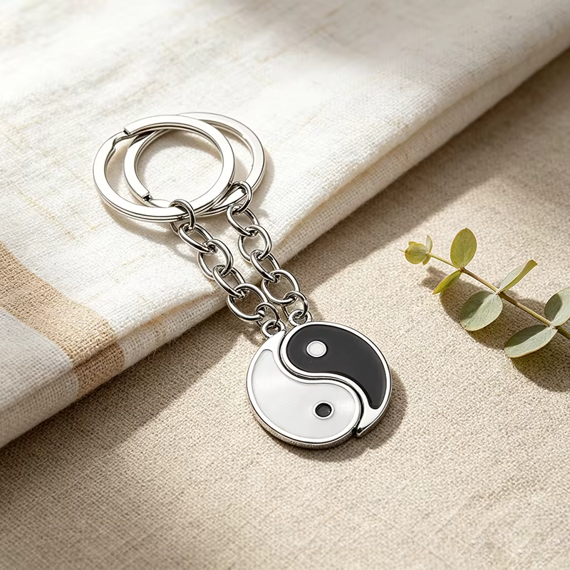 Porte-clés assorti pour Couples, accessoires cadeaux, breloques Yin Yang, chaîne, vente en gros, porte-bijoux bff paires, 2023