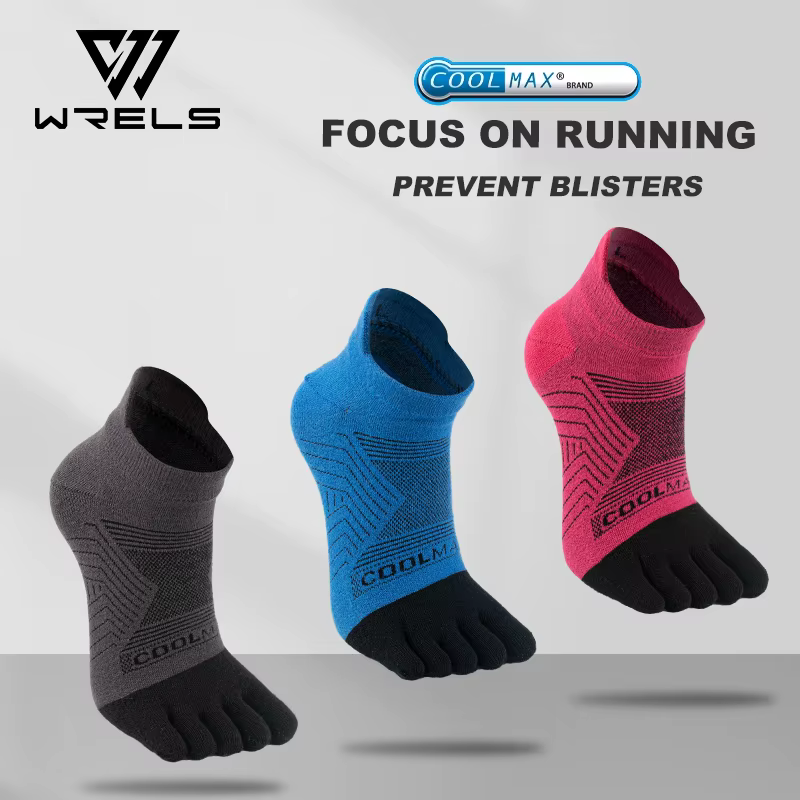 Chaussettes de sport respirantes fines à cinq doigts