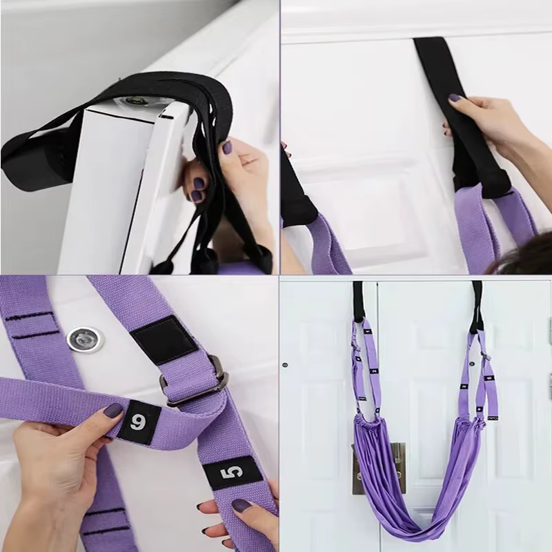 Sangle de Yoga Aérienne Réglable artificiel astique pour Porte Manquée