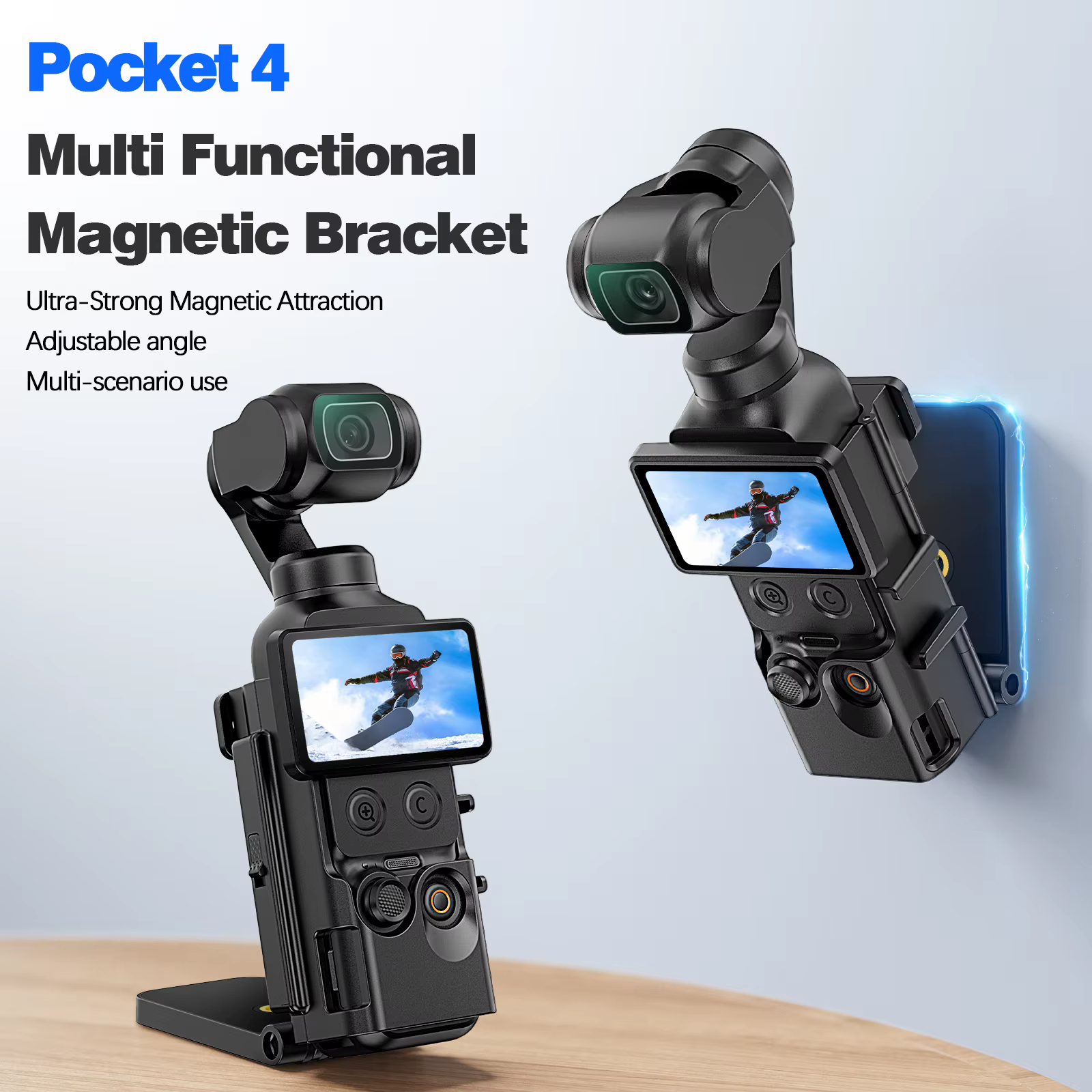 Accessoire pour caméra Pocket 4, support magnétique, support de table, accessoires pour Osmo Pocket 4, angles réglables pour la photographie