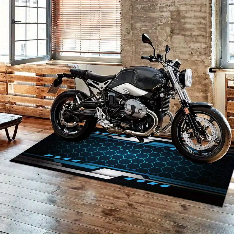 Tapis de sol pour garage de moto VIKAMA, tapis de présentation pour course, résistant à l'huile et à l'usure, pour atelier, couloir, décoration intérieure