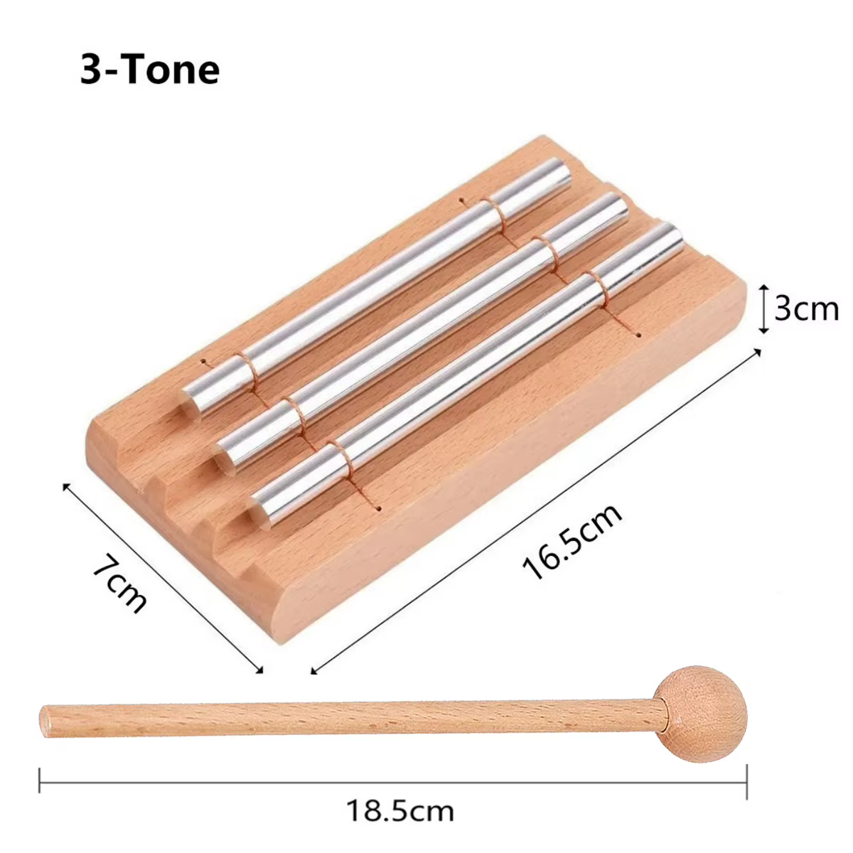 Carillon de méditation en bois Miwayer 1/2/3/5/7 tons – Base en bois massif