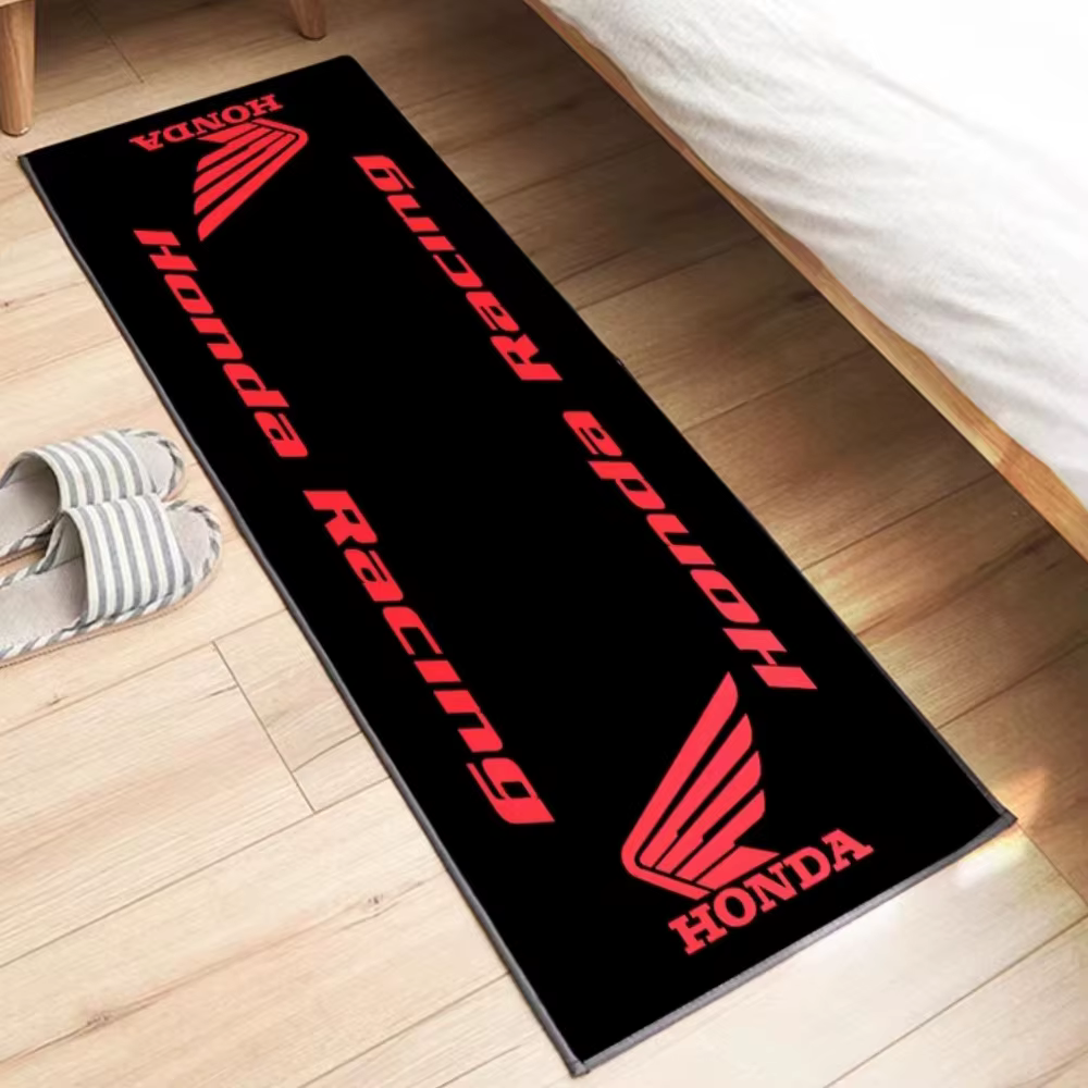 Tapis de sol pour moto de course, tapis antidérapant pour garage, tapis de présentation de moto style Honda, tapis antidérapant lavable pour moto