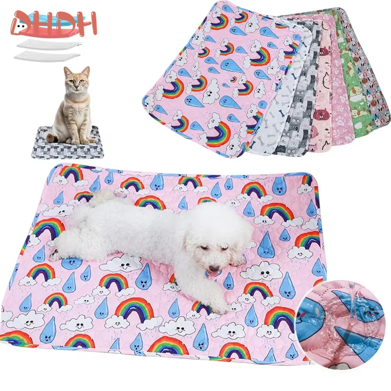 Tapis de pipi lavable pour animaux de compagnie, tapis réutilisable pour chiens, lit d'urine lavable, tapis d'entraînement pour chien, couverture de tapis pour animaux de compagnie quatre saisons