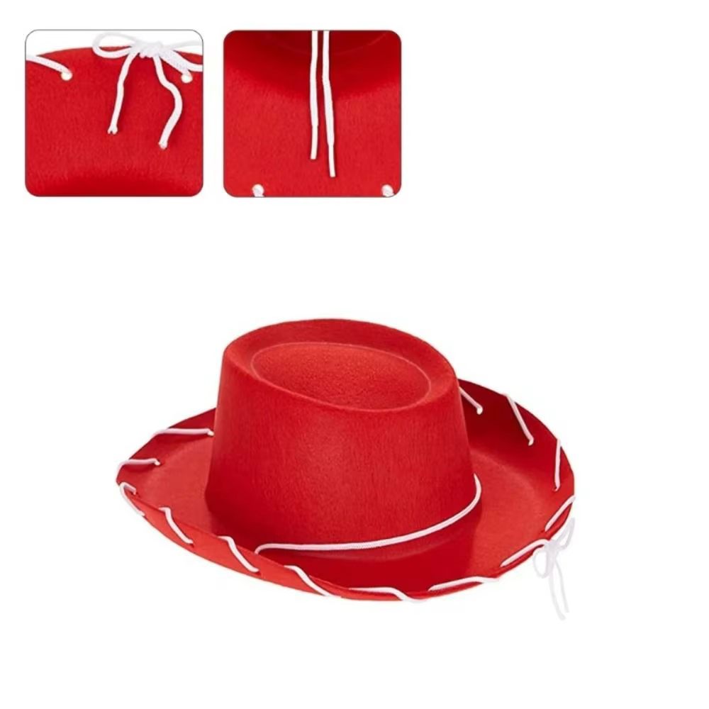 Chapeau de cowboy amusant en feutre réglable pour performance, accessoire de déguisement, costume de cosplay, chapeau de cowgirl pour anniversaire