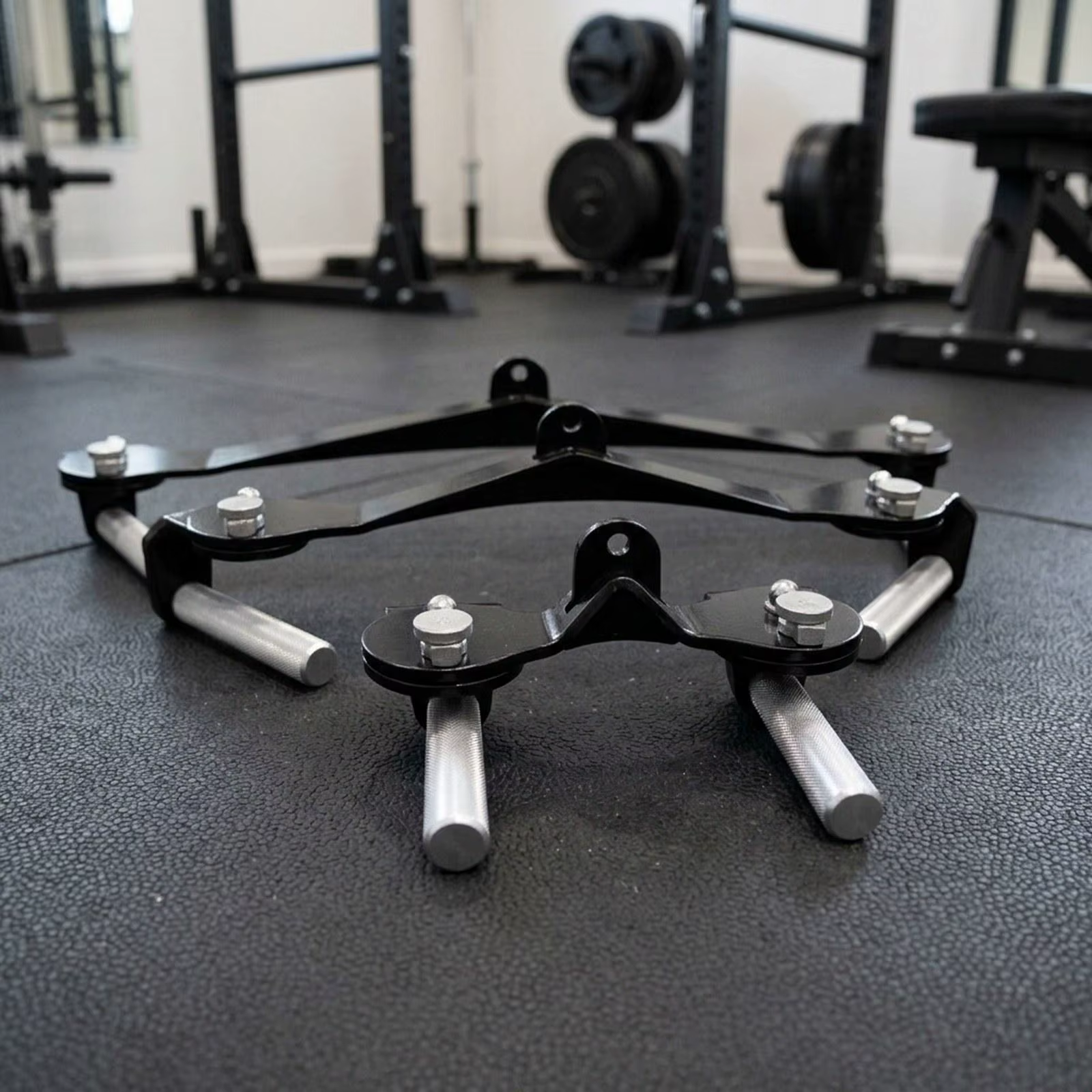 Poignée de traction réglable pour poulie de gym