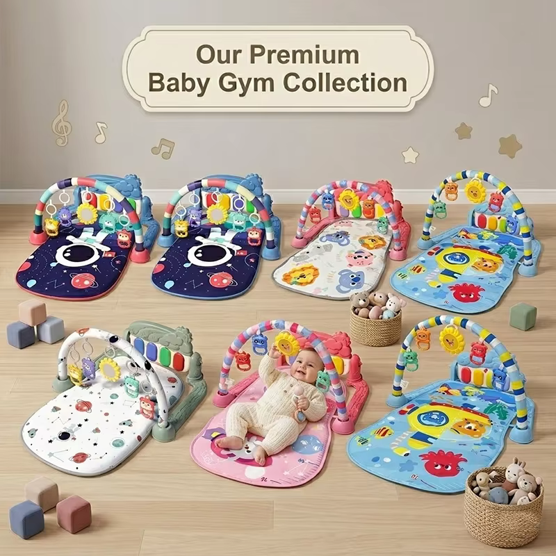 Tapis musical pour bébé, tapis d'activités, clavier musical, tapis de jeu pour ramper, jouets éducatifs précoces pour nourrissons et nouveau-nés de 0 à 36 mois