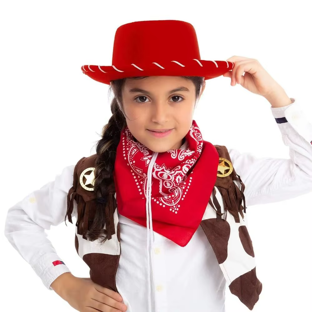 Chapeau de cowgirl en feutre réglable pour femme, accessoire de mode, idéal pour cosplay, déguisement, performance et comme accessoire de princesse.