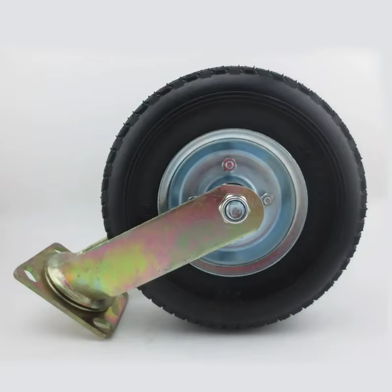 Roulette directionnelle gonflable en caoutchouc de 8 pouces, 1 pièce, pour Service d'hôtel, Garage, chariot à bagages d'entrée, chariot à Air